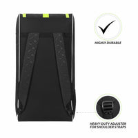 DSC Eco 10 Backpack Style Cricket Kitbag | Lightweight & Durable | Black/Fl. Yellow Spacious & Durable Sports Bag - Best Price online Prokicksports.com