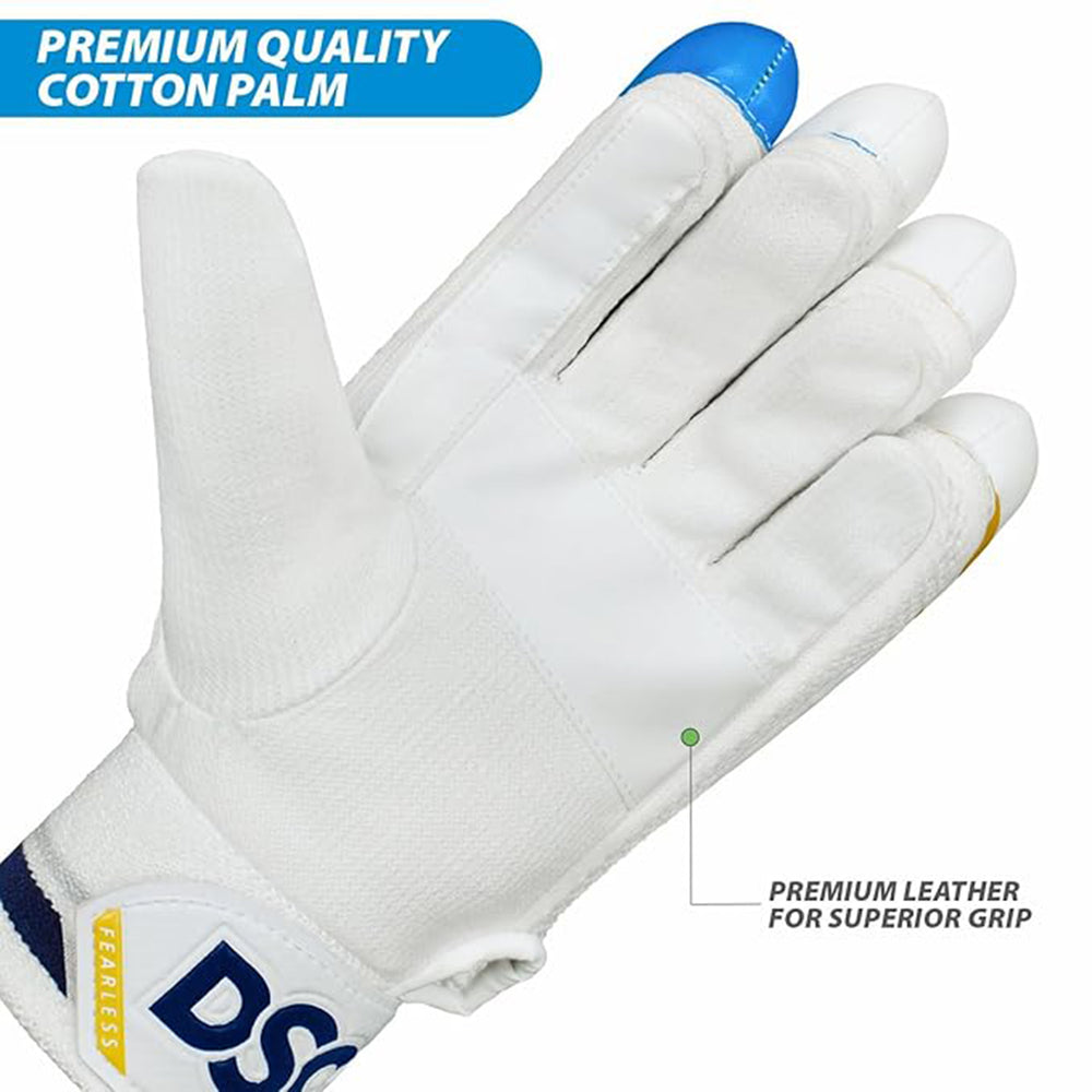 DSC Condor Ruffle Leather Cricket Batting Gloves (Left Hand) - Best Price online Prokicksports.com