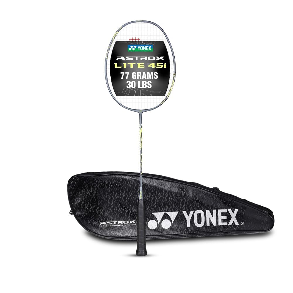 Yonex Astrox Lite 45i Strung Badminton Racquet 5U4 | Head-Heavy Graphite Frame with ISOMETRIC Technology, Slim Shaft & Power Smash Performance - Best Price online Prokicksports.com
