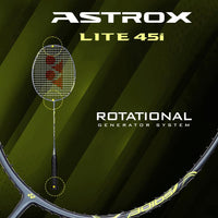 Yonex Astrox Lite 45i Strung Badminton Racquet 5U4 | Head-Heavy Graphite Frame with ISOMETRIC Technology, Slim Shaft & Power Smash Performance - Best Price online Prokicksports.com
