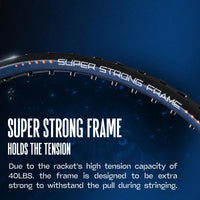 Hundred Predator Pro Strung Badminton Racquet (HBRX-5S073-1) | Aerodynamic Fast-Attacking Racquet with Full Cover