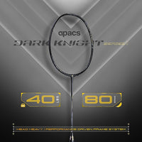 Apacs Dark Knight Badminton Racquet – Lightweight 5U-G2, Graphite Frame, High-Speed Control, Sleek Black Design, Cover Included, Ideal for Fast Play - Best Price online Prokicksports.com