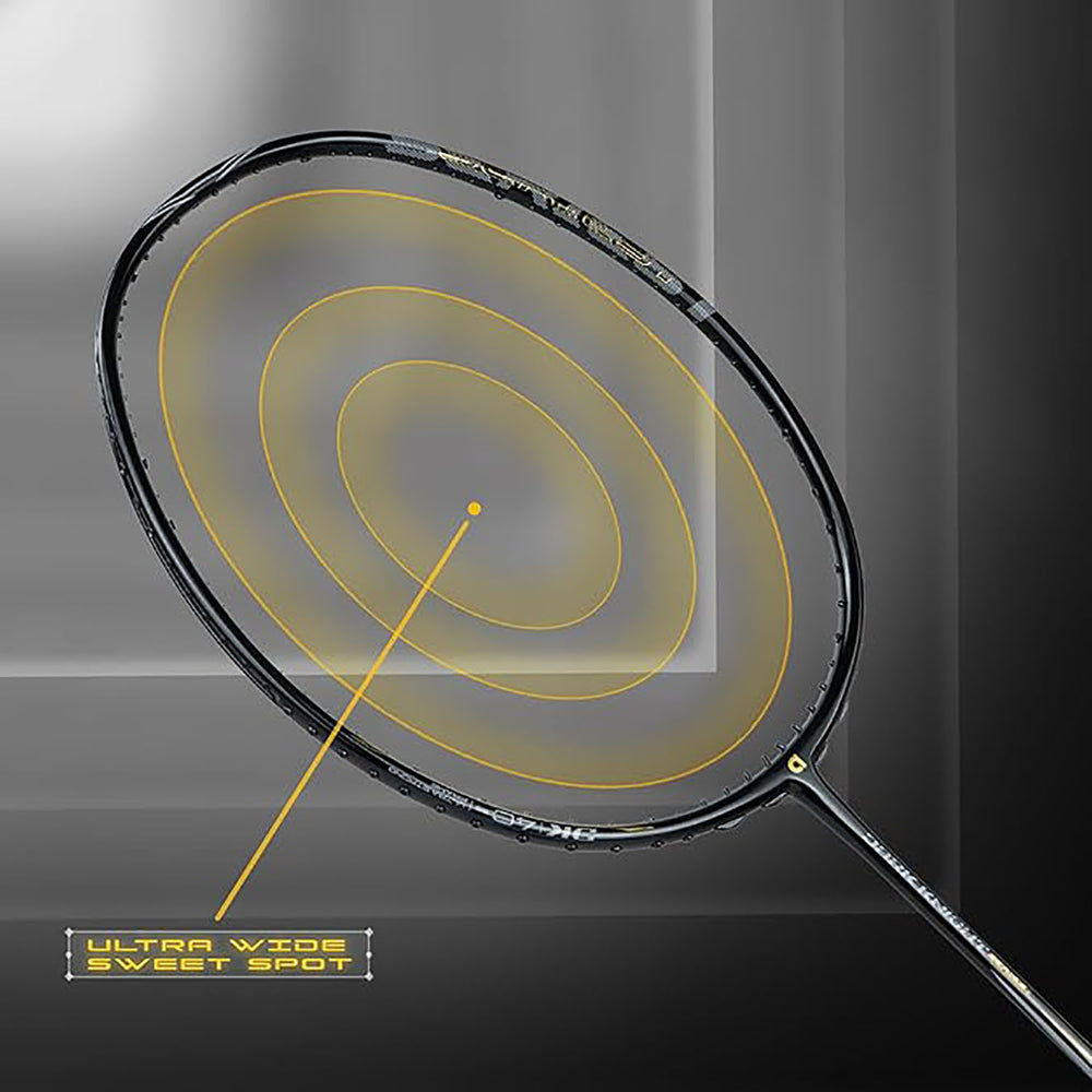 Apacs Dark Knight Badminton Racquet – Lightweight 5U-G2, Graphite Frame, High-Speed Control, Sleek Black Design, Cover Included, Ideal for Fast Play - Best Price online Prokicksports.com