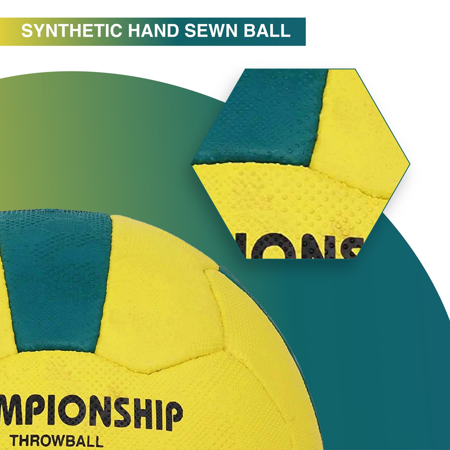 Cosco Championship Throw Ball (Size 5) | Tournament-Grade Aerodynamic Synthetic Hand-Sewn Design
