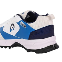 Dnine Force 2 Rubber Stud Cricket Shoes – White/Navy Blue | Lightweight All-Round Cricket Footwear with Superior Grip & Comfort - Best Price online Prokicksports.com