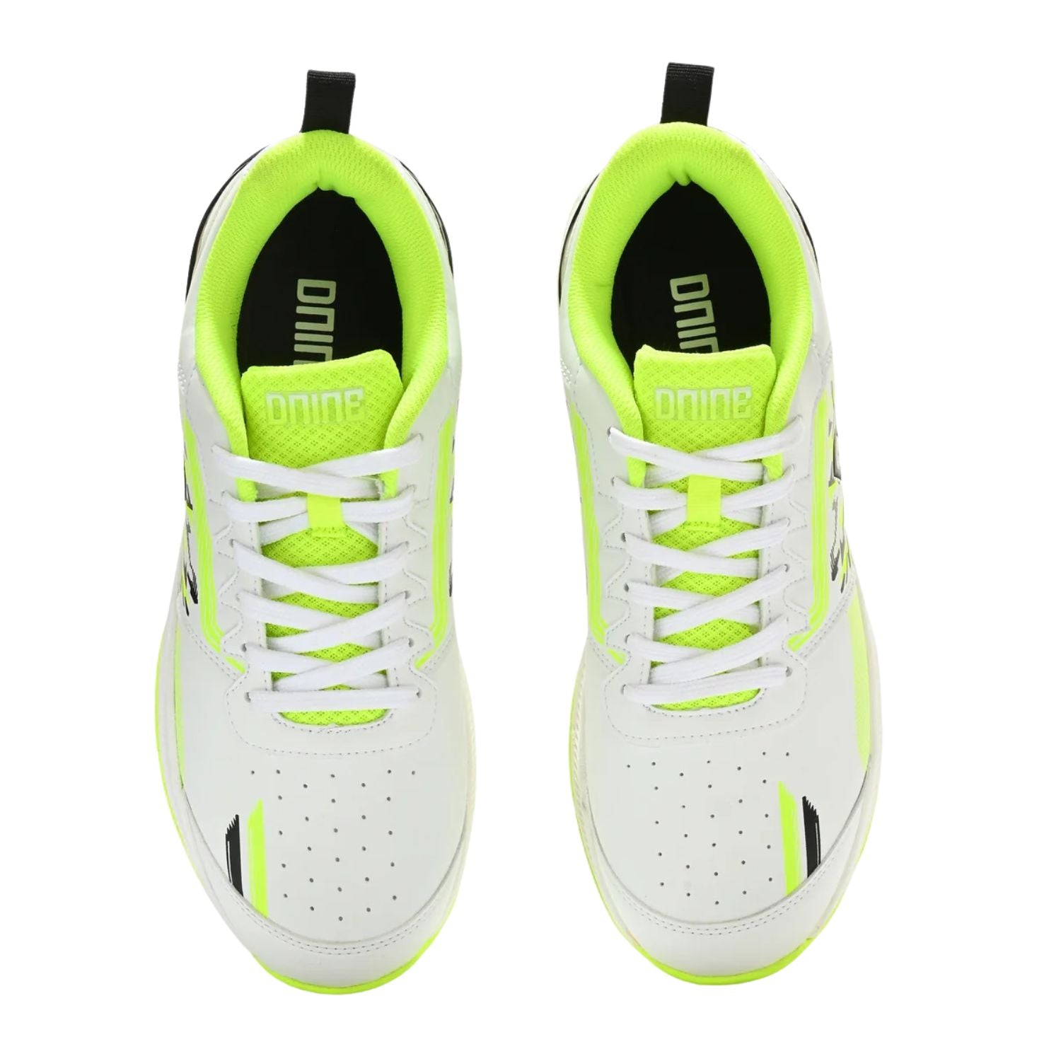 Dnine Performer 2 Rubber Stud Cricket Shoes – Black/Lime/White | Lightweight Durable Cricket Footwear for Turf & Practice Matches - Best Price online Prokicksports.com