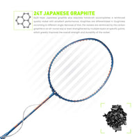 Apacs Dual Power Speed Badminton Racquet – Unstrung, Lightweight Graphite Frame, High Tension Support, Power & Speed Balance, With Cover Included - Best Price online Prokicksports.com