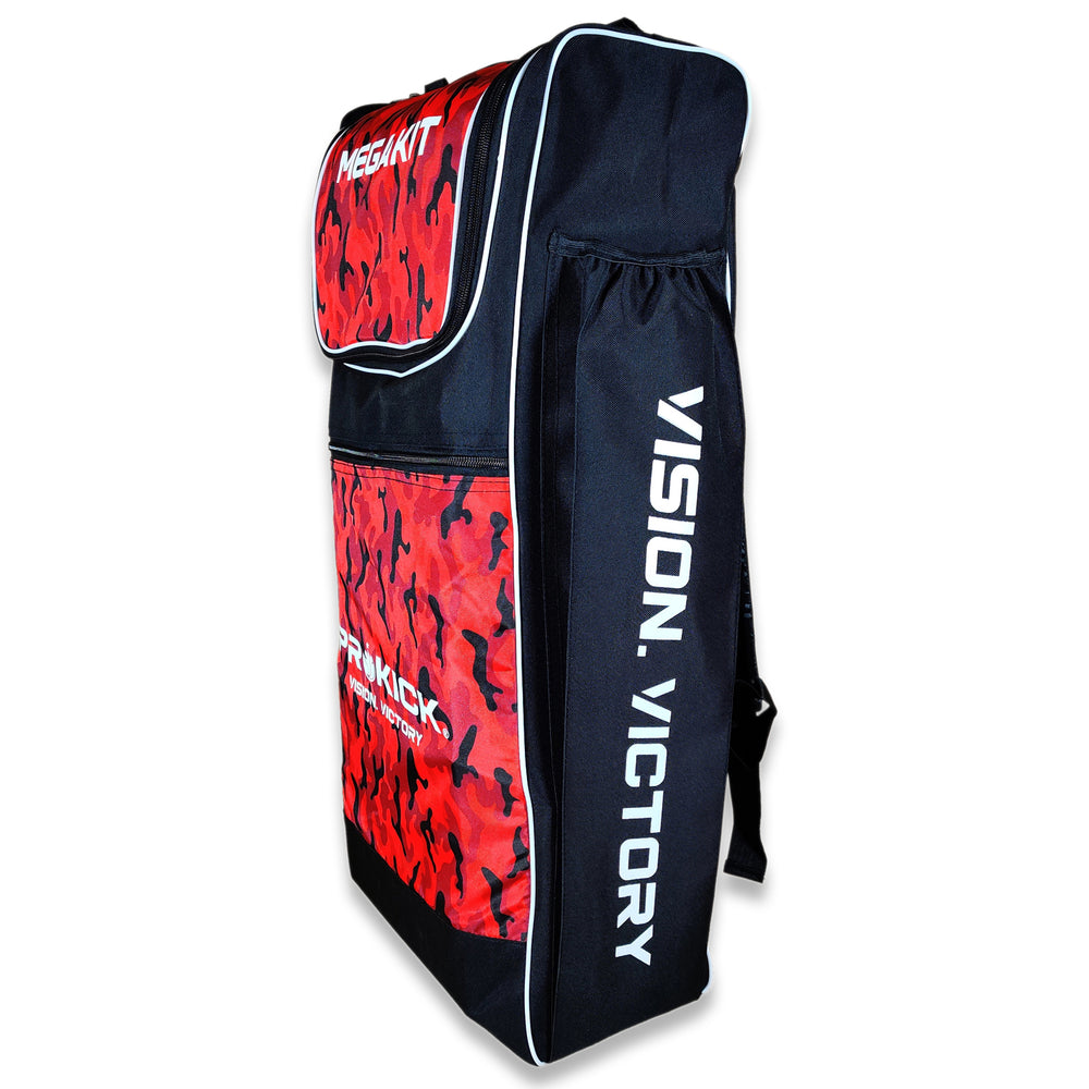 Prokick Megakit Duffle Backpack Cricket Kitbag, Black/Red Camouflage - Best Price online Prokicksports.com