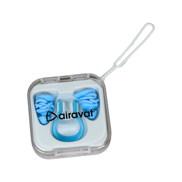 Airavat Ear Plug & Nose Clip Set (EAR FLOW-1402) – Soft Silicone, Waterproof & Reusable for Swimming, Diving & Water Sports