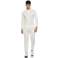 Prokick Elite Full Sleeves Cricket Jersey Set, T-Shirt with Trouser (Off White) - Best Price online Prokicksports.com
