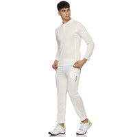 Prokick Elite Full Sleeves Cricket Jersey Set, T-Shirt with Trouser (Off White) - Best Price online Prokicksports.com