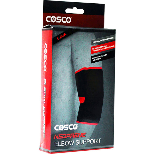 Cosco Lava 28078 Neoprene Elbow Support – Compression Brace for Pain Relief, Injury Recovery & Joint Stability in Sports