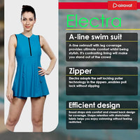 AIRAVAT Electra 5009 Women's Swimming Wear | One-Piece Swimsuit | Quick-Dry, Stretchable & Chlorine-Resistant Fabric | Ideal for Training & Leisure - Best Price online Prokicksports.com