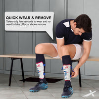 Vector X England Football Shinguard with Lightweight Outer Shell, EVA Foam Padding, Adjustable Straps, and Ergonomic Fit for Training & Match Play - Best Price online Prokicksports.com