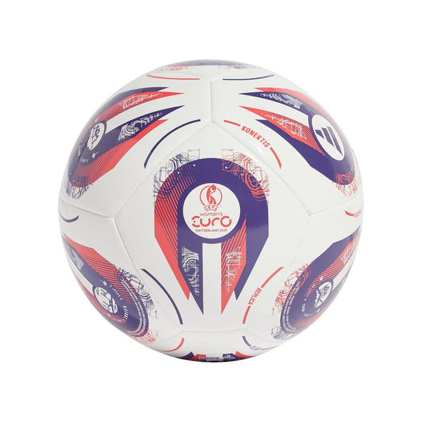 Adidas W EURO25 CLB Football – White/Panton Standard Size Training Ball for Practice, Skill Development, and Recreational Play on All Surfaces