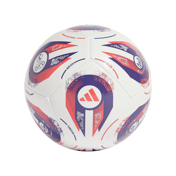 Adidas W EURO25 CLB Football – White/Panton Standard Size Training Ball for Practice, Skill Development, and Recreational Play on All Surfaces