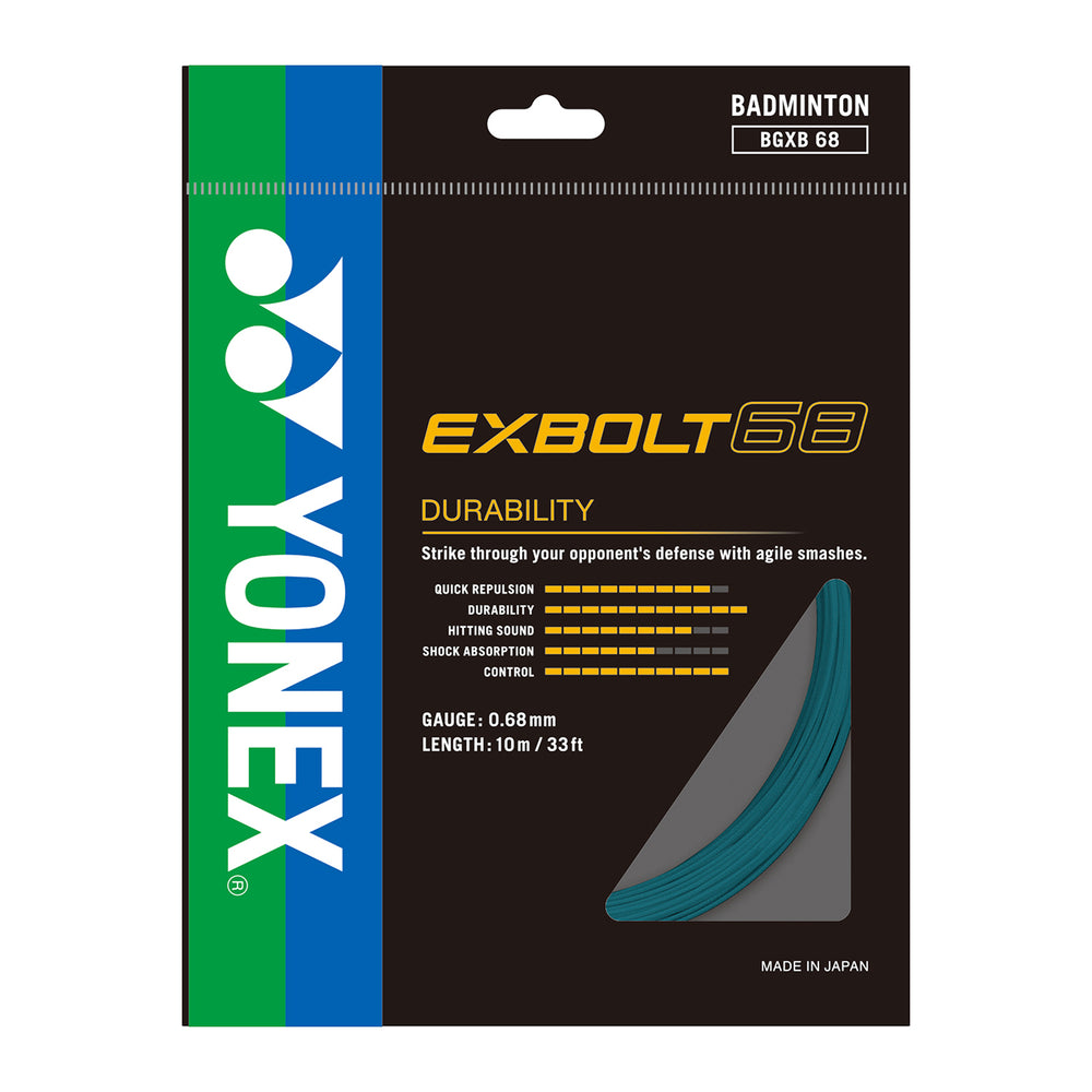 Yonex Exbolt 68 Badminton String – High Repulsion Power, Quick Response, Durable & Control-Oriented String for Advanced Players - Best Price online Prokicksports.com