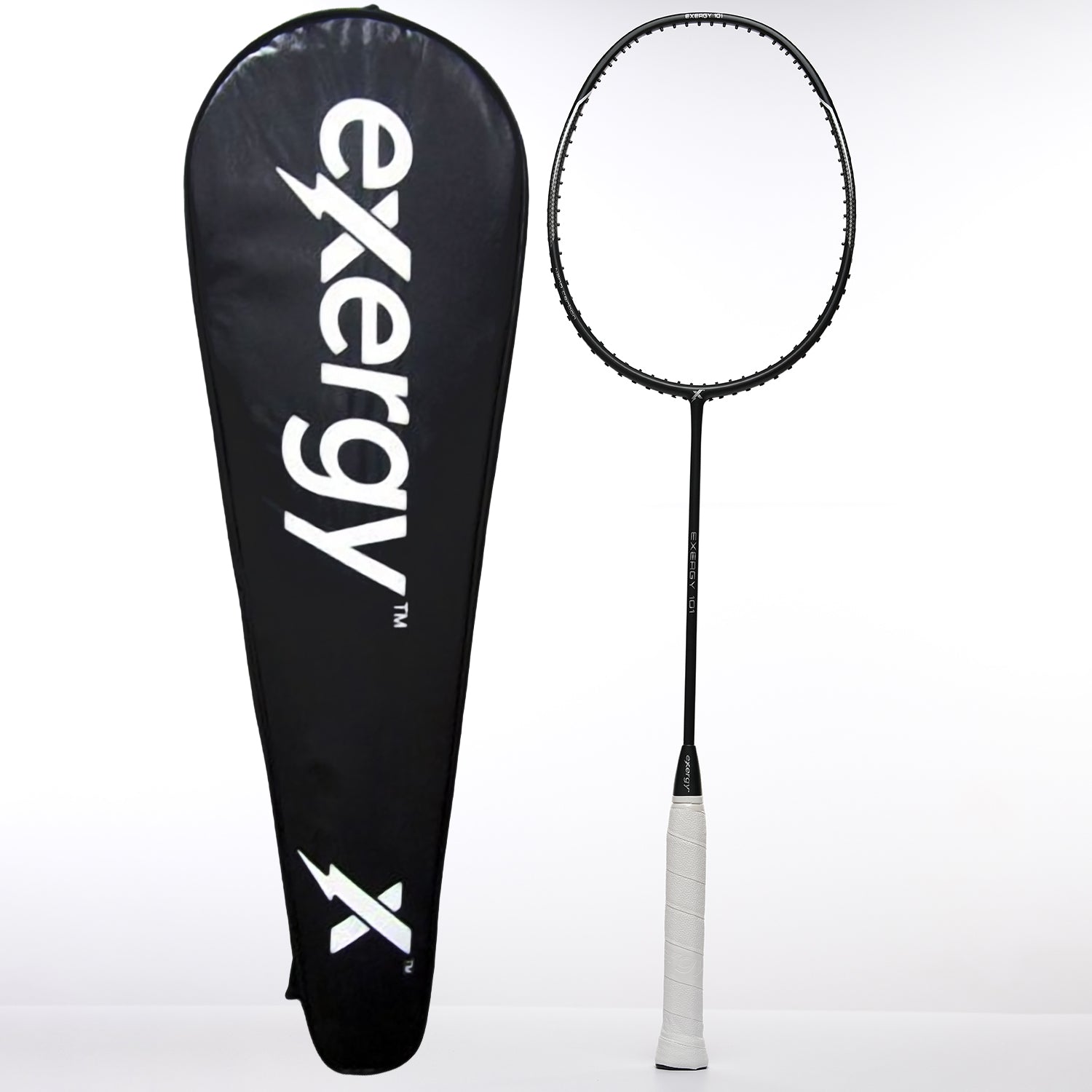 Exergy 101 Badminton Racket - 82g, 28 lbs Tension, Pre-Strung with Full Cover - Best Price online Prokicksports.com