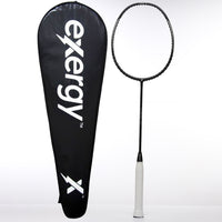 Exergy 101 Badminton Racket - 82g, 28 lbs Tension, Pre-Strung with Full Cover - Best Price online Prokicksports.com