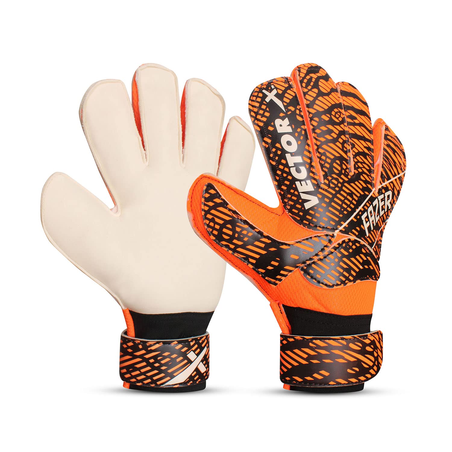 Vector X FAZER Goalkeeper Gloves | Multipurpose use Strong Grip for The Toughest Saves | with Finger Spines to Give Splendid Protection and Comfort | Finger Saver - Best Price online Prokicksports.com