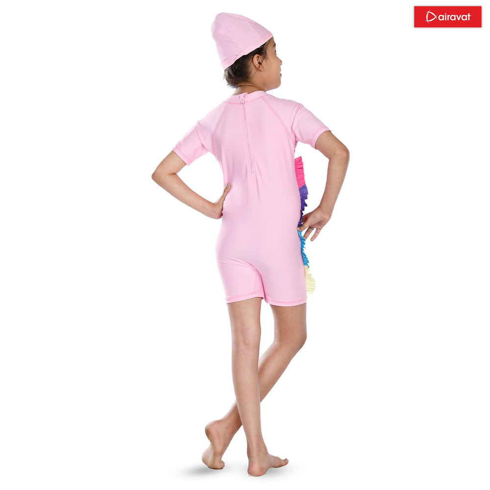 Airavat 1513 Kids Swimming Costume – Comfortable One-Piece Swimwear for Boys & Girls, Stretchable Fabric, Pool Training & Water Activities Use