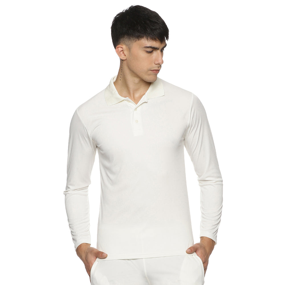 Prokick Ignite Full Sleeves Cricket T-Shirt, Off White