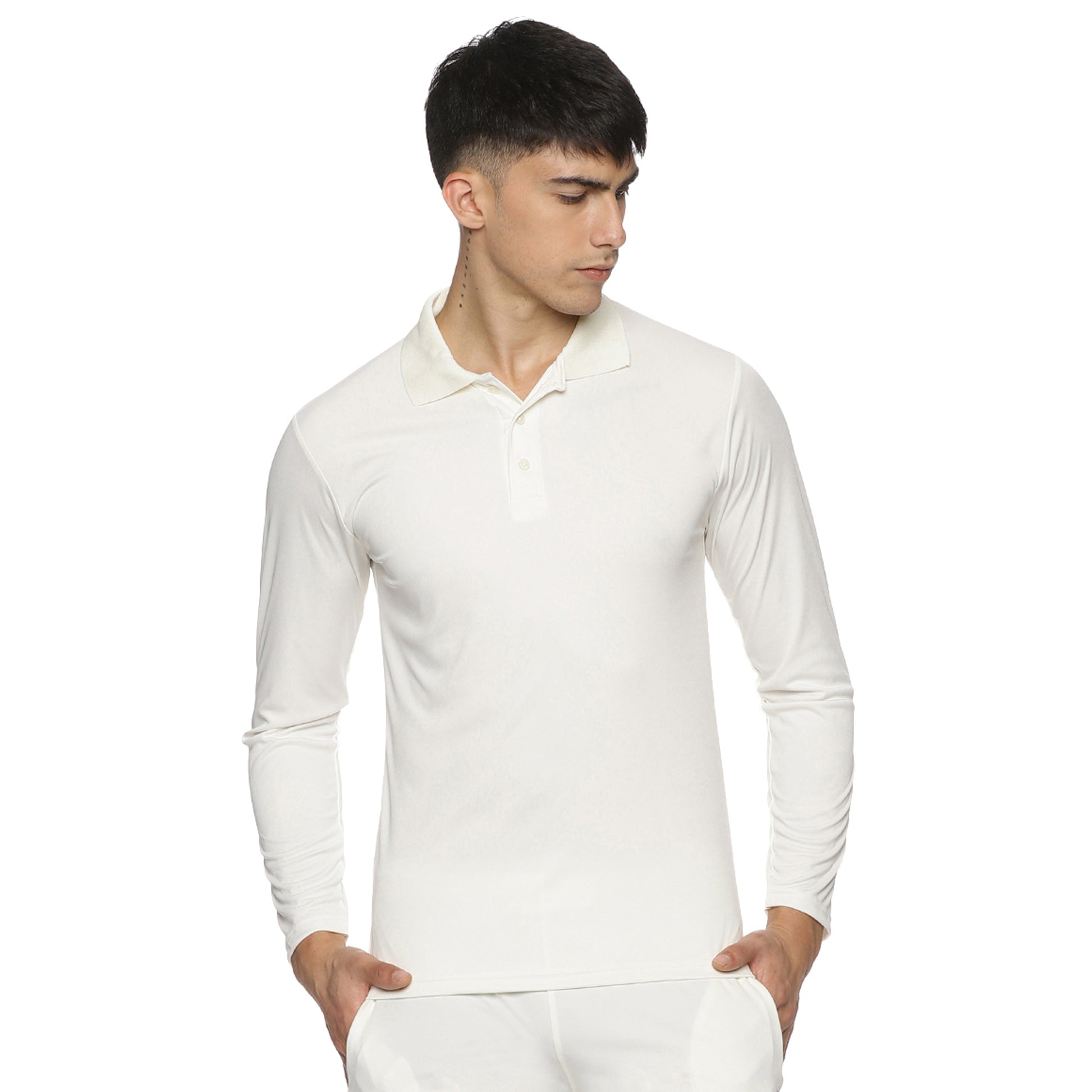 Prokick Ignite Full Sleeves Cricket T-Shirt, Off White - Best Price online Prokicksports.com