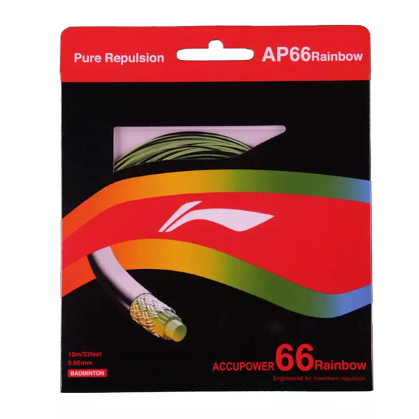 Li-Ning AP66 Rainbow Badminton Strings, 0.66mm