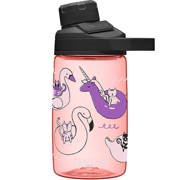 CamelBak Chute Mag Kids 14oz Water Bottle – Leak-Proof Tritan Bottle with Fun Floatie Cats Design (400ml)