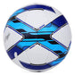 Cosco Milano Synthetic-Fiber Football (Size 5, White/Blue/Black) | Hand-Sewn COSFLEX Match & Training Ball