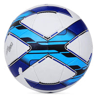 Cosco Milano Synthetic-Fiber Football (Size 5, White/Blue/Black) | Hand-Sewn COSFLEX Match & Training Ball - Best Price online Prokicksports.com