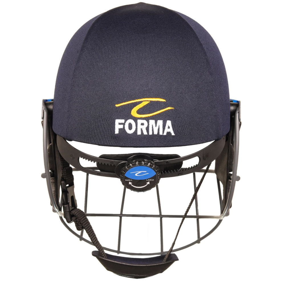 Forma Pro Axis Mild Steel Cricket Helmet (Navy Blue) - Medium - Adjustable Chin Strap | Moisture-Wicking Padding - Best Price online Prokicksports.com