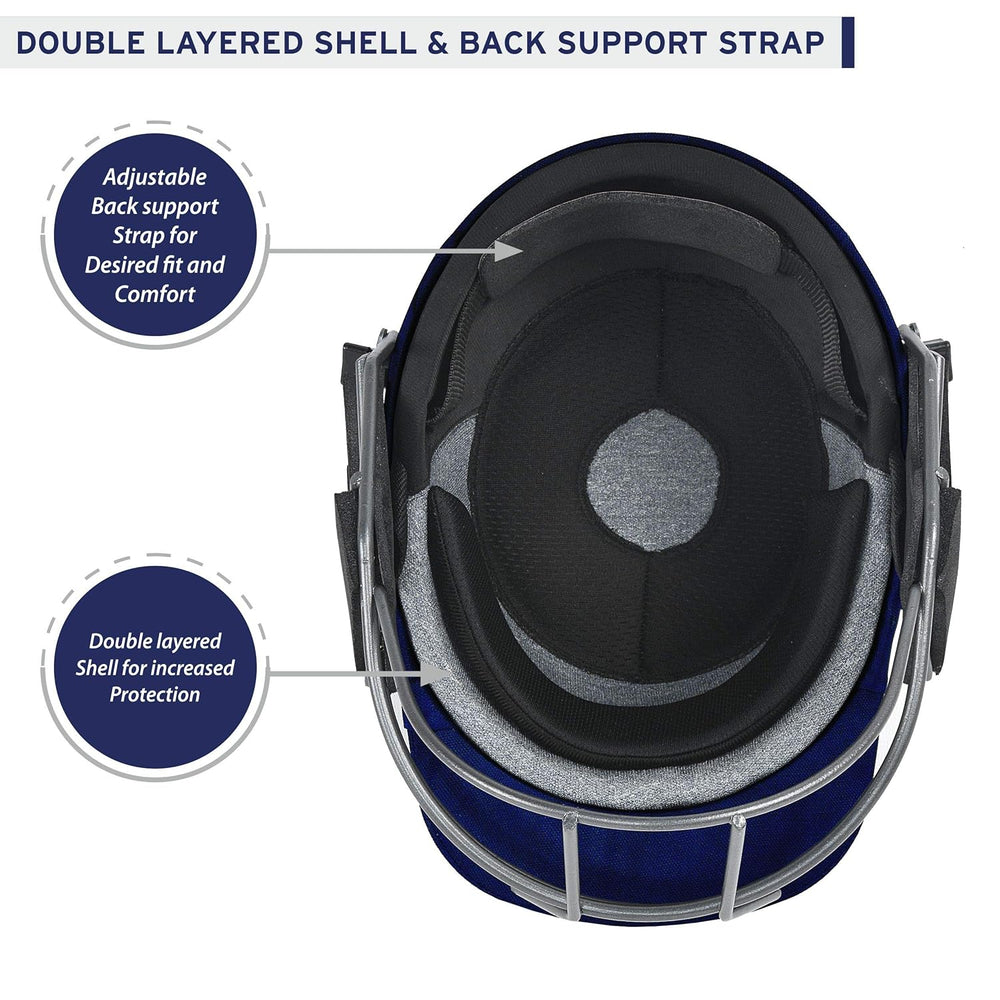 DSC Fort 44 Cricket Helmet – Lightweight High-Impact Protection Helmet with Adjustable Grill and Ventilation for Professional and Club Cricketers - Best Price online Prokicksports.com