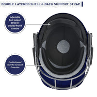 DSC Fort 44 Cricket Helmet – Lightweight High-Impact Protection Helmet with Adjustable Grill and Ventilation for Professional and Club Cricketers - Best Price online Prokicksports.com
