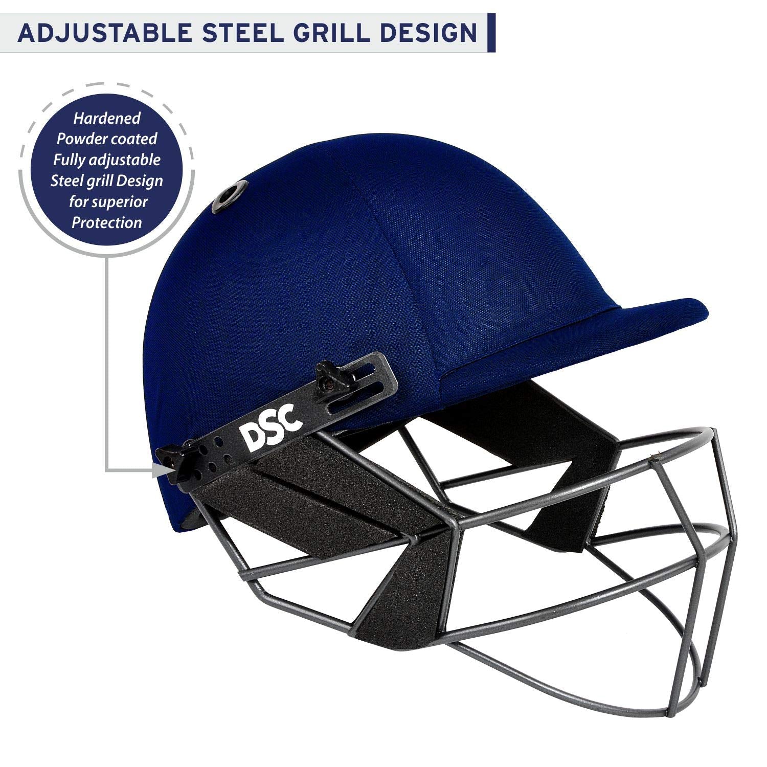 DSC Fort 44 Cricket Helmet – Lightweight High-Impact Protection Helmet with Adjustable Grill and Ventilation for Professional and Club Cricketers - Best Price online Prokicksports.com