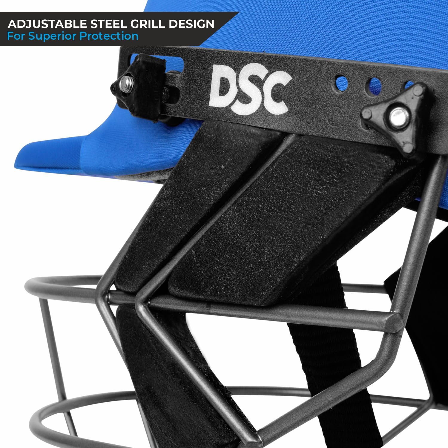 DSC Fort 44 Cricket Helmet – Lightweight High-Impact Protection Helmet with Adjustable Grill and Ventilation for Professional and Club Cricketers - Best Price online Prokicksports.com