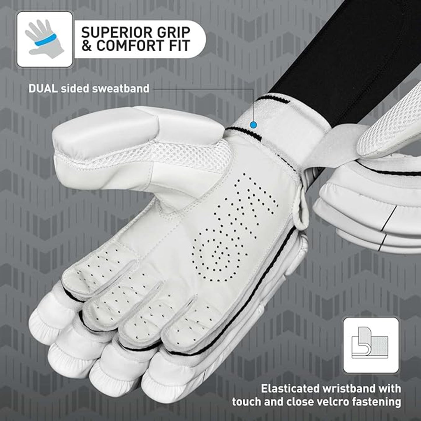 GM 505 RH Batting Gloves – Right Handed | Lightweight, Durable, and Comfortable Cricket Gloves for Enhanced Protection - Best Price online Prokicksports.com