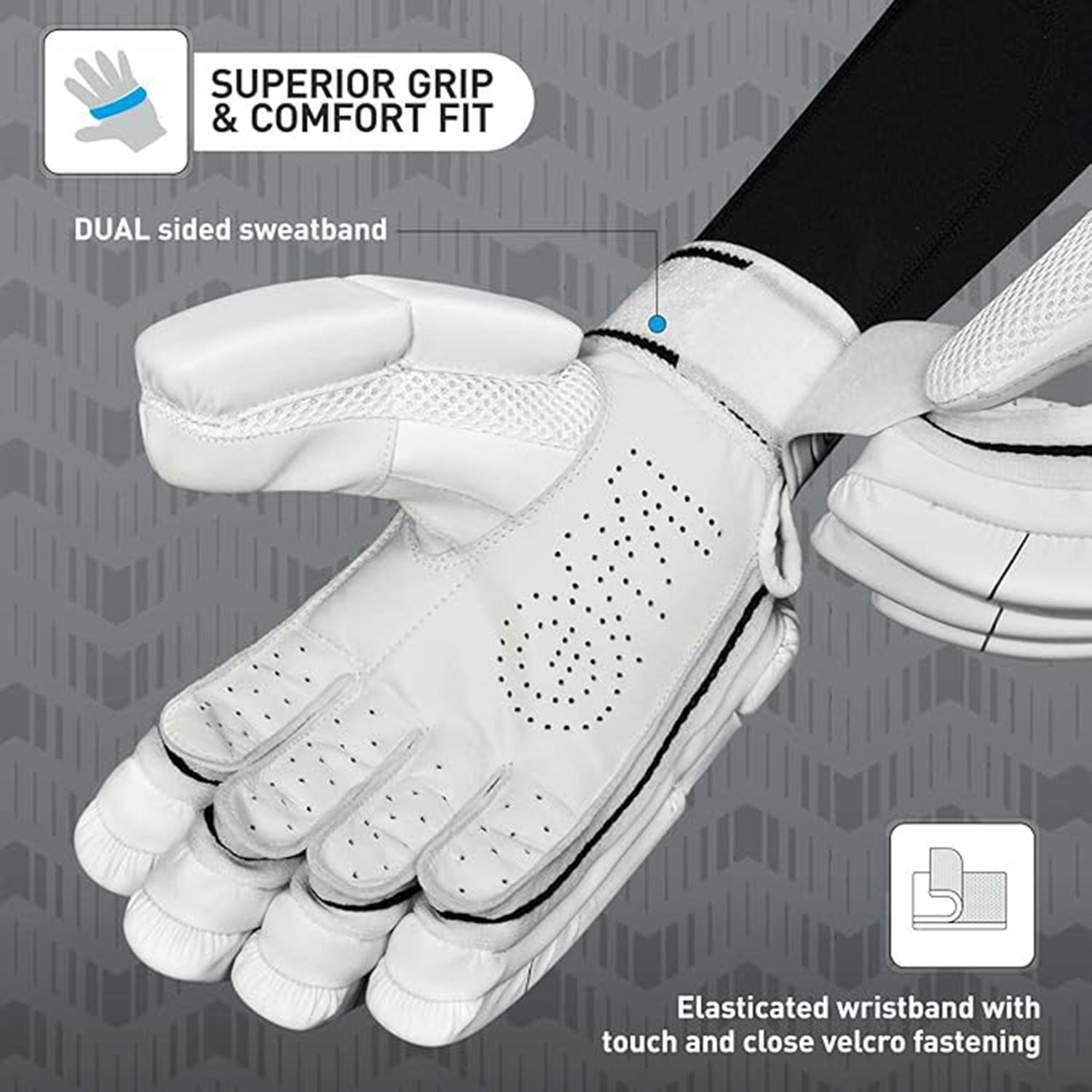 GM 505 RH Batting Gloves – Right Handed | Lightweight, Durable, and Comfortable Cricket Gloves for Enhanced Protection - Best Price online Prokicksports.com