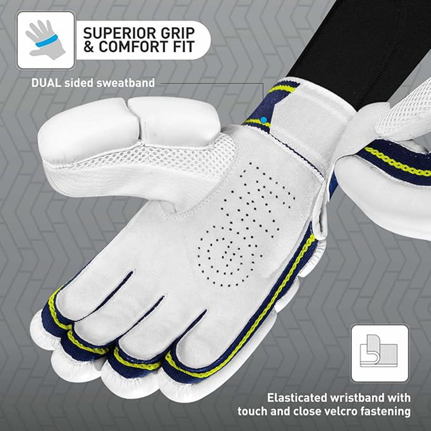 GM Prima Plus RH Batting Gloves – Right-Handed | Lightweight and Durable Cricket Gloves for Players - Best Price online Prokicksports.com