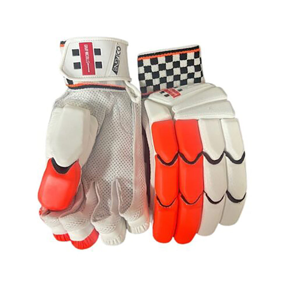 Gray Nicolls GN 8 ODI RH Batting Gloves – White/Orange Lightweight Cricket Gloves with Finger Protection and Grip for Match-Day Performance - Best Price online Prokicksports.com