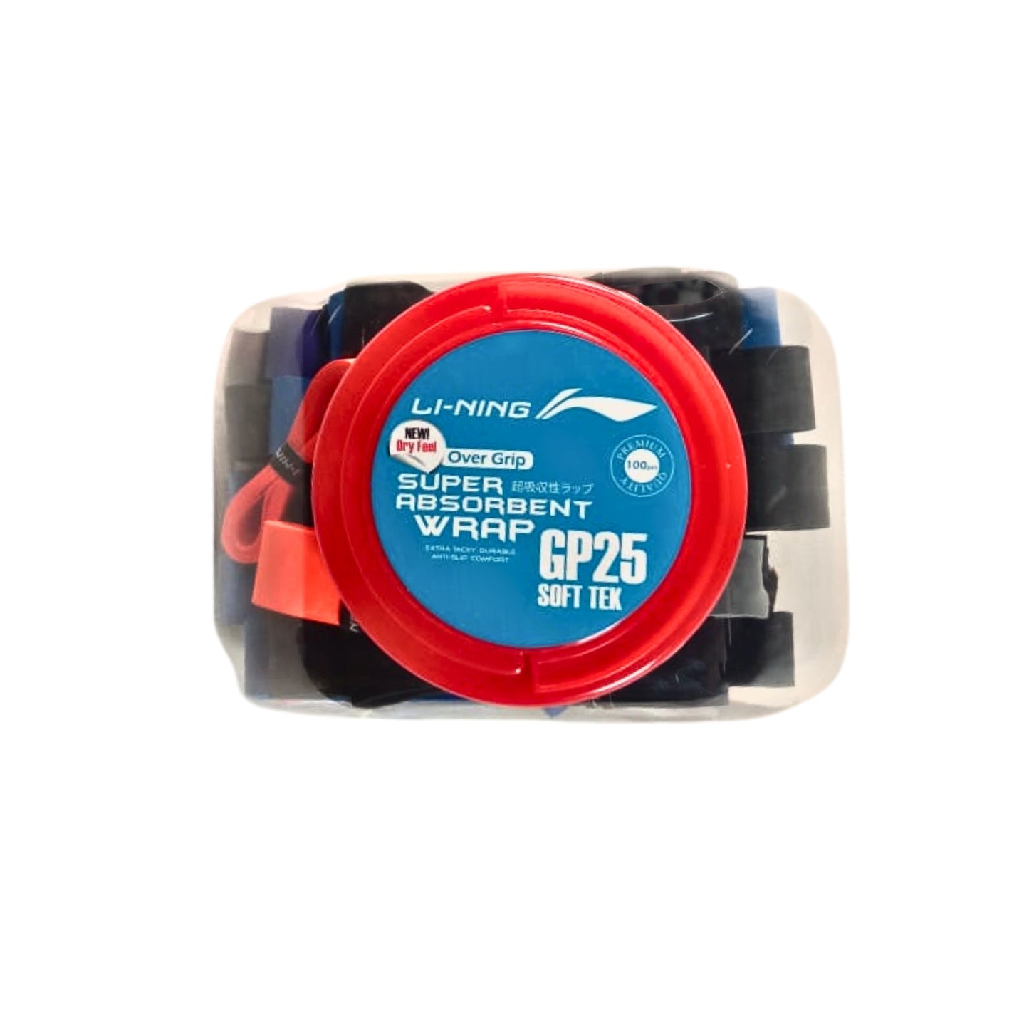 Li-Ning GP 25 SuperGrip Badminton Racquet Grip - Assorted (Pack of 100) | Ultimate Comfort & Control - Best Price online Prokicksports.com