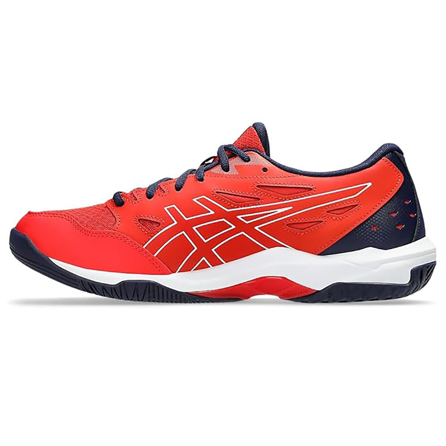 ASICS GEL-ROCKET 11 Men’s Badminton Shoes – Fiery Red/Peacoat | Lightweight Indoor Court Grip & GEL Cushioning - Best Price online Prokicksports.com