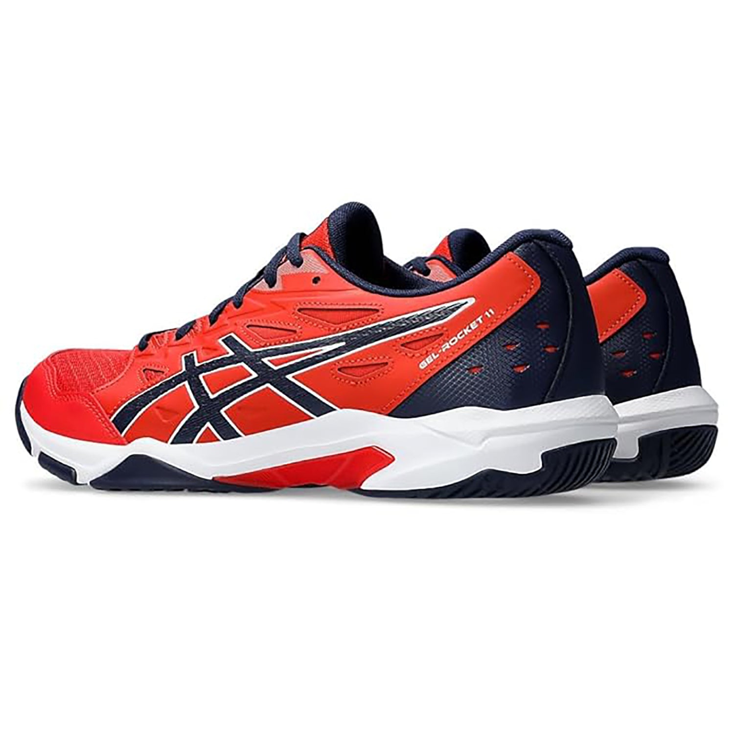 ASICS GEL-ROCKET 11 Men’s Badminton Shoes – Fiery Red/Peacoat | Lightweight Indoor Court Grip & GEL Cushioning - Best Price online Prokicksports.com