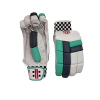 Gray Nicolls GN 7 Gem RH Batting Gloves, White/Navy/Green – Lightweight Cricket Gloves with Split Fingers, Breathable Mesh & Padded Finger Protection - Best Price online Prokicksports.com