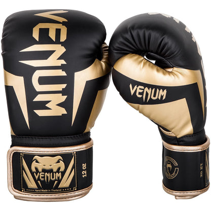 Venum Elite Boxing Gloves | Premium Synthetic Leather | Triple-Density Foam | Anatomical Grip | Hook & Loop Closure | Training/Sparring (10oz-18oz)
