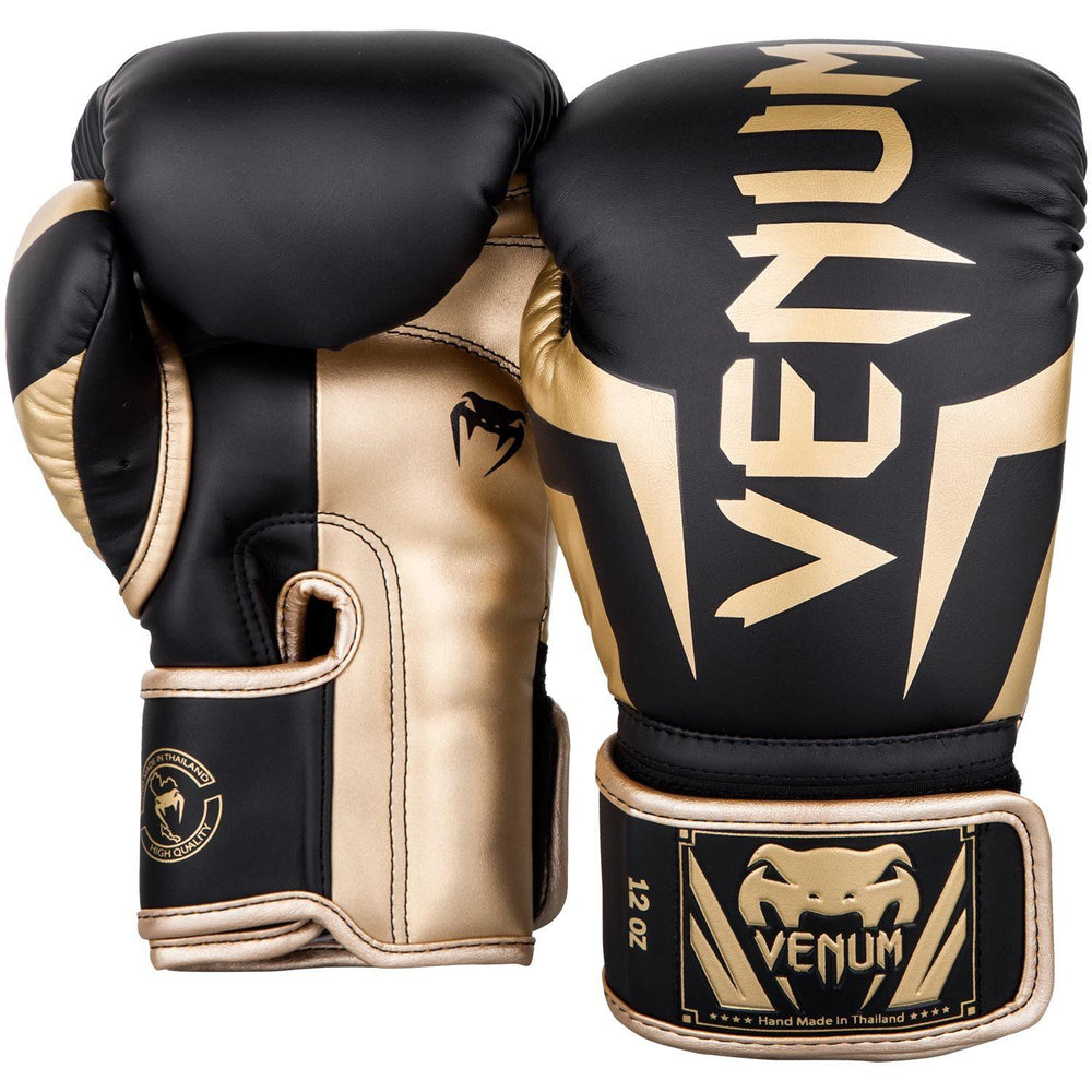 Venum Elite Boxing Gloves | Premium Synthetic Leather | Triple-Density Foam | Anatomical Grip | Hook & Loop Closure | Training/Sparring (10oz-18oz)