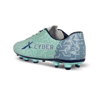 Vector X Cyber Football Studs Sports Shoe | Hybrid FG/AG Sole | Lightweight Synthetic Upper | Enhanced Traction | Sea Green/Navy - Best Price online Prokicksports.com
