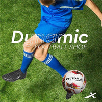 Vector X Dynamic 2.0 Football Shoes | Hybrid Studs | Lightweight Synthetic Upper | Multi-Surface Grip | Black/Silver - Best Price online Prokicksports.com