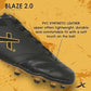 Vector X Blaze 2.0 Football Shoes | Firm Ground (FG) Studs | Lightweight Synthetic Upper | Speed Design | Black/Gold - Best Price online Prokicksports.com