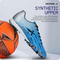 Vector X Royale+ Turf Football Shoes | Synthetic Leather Upper | Non-Marking Rubber Sole | Lightweight Cushioned Insole | - Best Price online Prokicksports.com